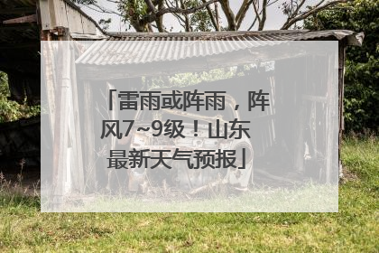 雷雨或阵雨，阵风7~9级！山东最新天气预报