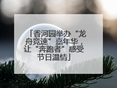 香河园举办“龙舟竞速”嘉年华，让“奔跑者”感受节日温情