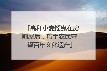 高秆小麦摇曳在房前屋后，巧手农民守望百年文化遗产