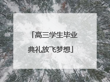 高三学生毕业典礼放飞梦想