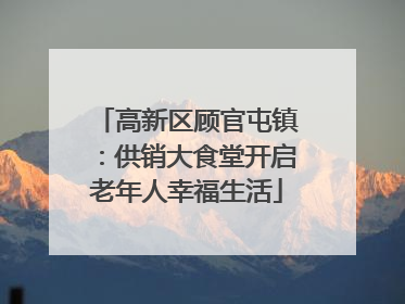 高新区顾官屯镇：供销大食堂开启老年人幸福生活