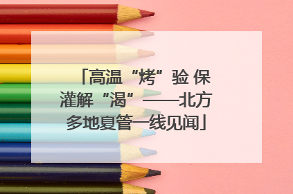 高温“烤”验 保灌解“渴”——北方多地夏管一线见闻