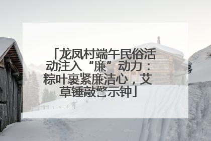 龙凤村端午民俗活动注入“廉”动力：粽叶裹紧廉洁心，艾草锤敲警示钟