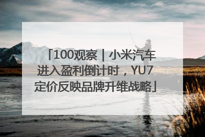 100观察｜小米汽车进入盈利倒计时，YU7定价反映品牌升维战略