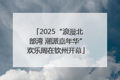 2025“浪漫北部湾 潮派嘉年华”欢乐周在钦州开幕