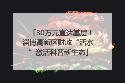 30万元直达基层！淄博高新区财政“活水”激活科普新生态