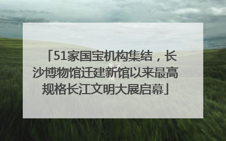 51家国宝机构集结，长沙博物馆迁建新馆以来最高规格长江文明大展启幕
