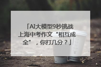 AI大模型9秒挑战上海中考作文“相互成全”，你打几分？